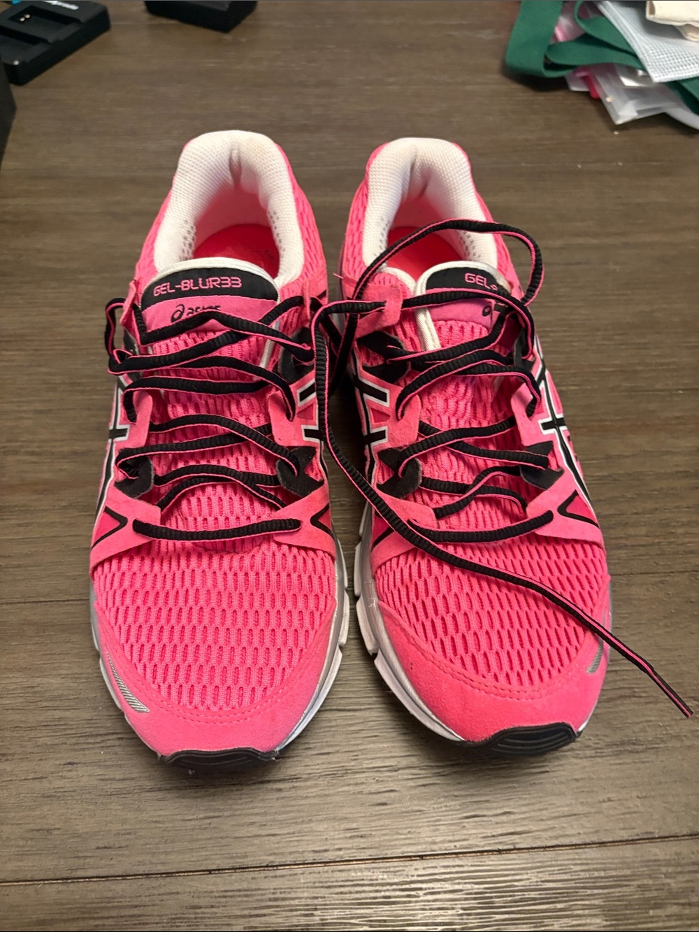 ASICS Women’s Pink Athletic Running Shoes with Black Accents